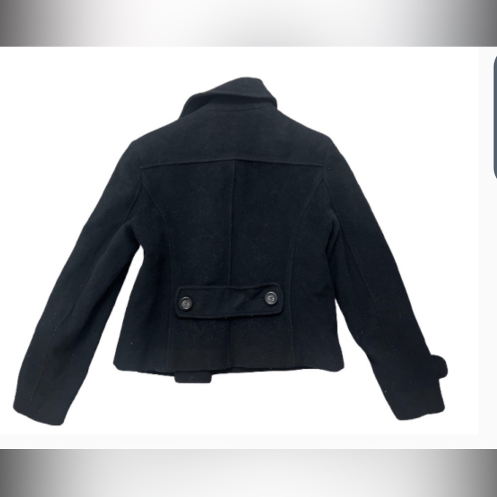 Express Black Preppy Cropped PeaCoat - Picture 2 of 8
